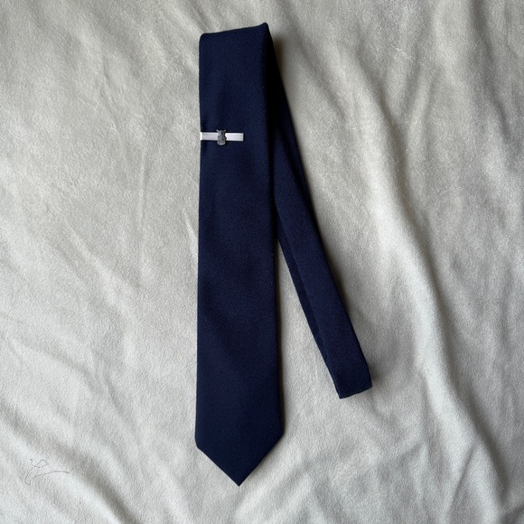 US Air Force Issue Neck Tie with Airforce Tie Clip Vintage - Picture 1 of 3